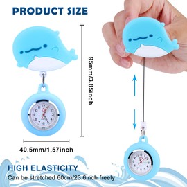 Nurse Watch, Pack of 4 Nurse Watch, Retractable Pocket Watch, Nurse Pocket Watch with Glow Pointer, Quartz Watch Nursing Watch Fob Watch for Doctor Nurse Student Women Men, multicoloured, Functional