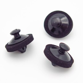 VVO Fasteners Plastic Roof Trim Fastener Clip, Black (Pack of 10)