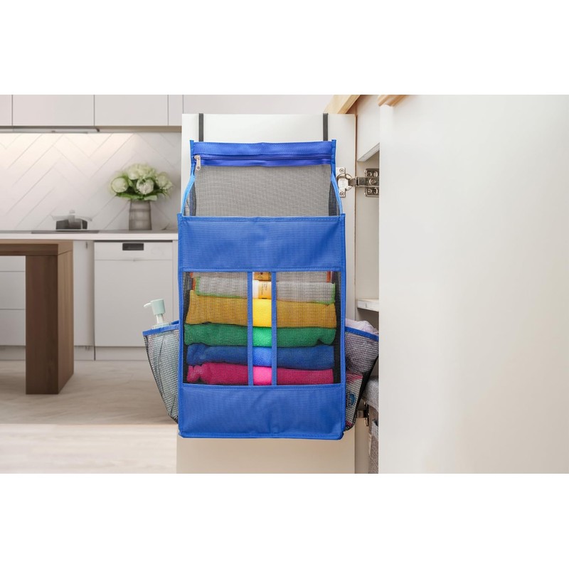 ALYER Hanging Plastic Grocery Bag Holder and Dispenser,Mesh Over the