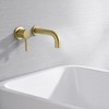 SUMERAIN Wall Mount Tub Filler Gold Bathtub Faucet with Rough