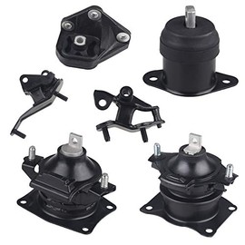 JDMON Compatible with 6Pcs Engine Motor Mount Transmission Mount Honda Accord 2.4L 2003-2007 Auto Transmission Compatible with A4509 A4510 A4516 A4517 A4526HY A4542