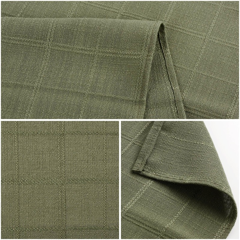 yuboo Olive Green Table Runner 72 Inches Long, Summer Checked