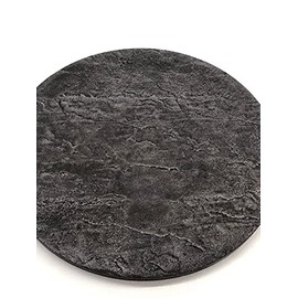 Unique Concrete Lazy Susan, Handcrafted, Made in The USA, Cement Turntable, Home-Decor (Black, 24")