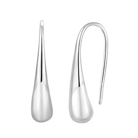 YL Teardrop hoop Earrings for Women, 18K Gold Plated Large Oval Lightweight Drop Copper High Polished Statement Jewelry for Gift, Copper, No Gemstone