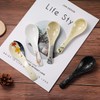 6 Pieces Japanese Retro Ceramics Soup Spoons Asian Soup Spoons