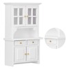 1:12 Dollhouse Cabinet Wooden Simulated Miniature Kitchen Furniture Decoration AccessoriesWhite