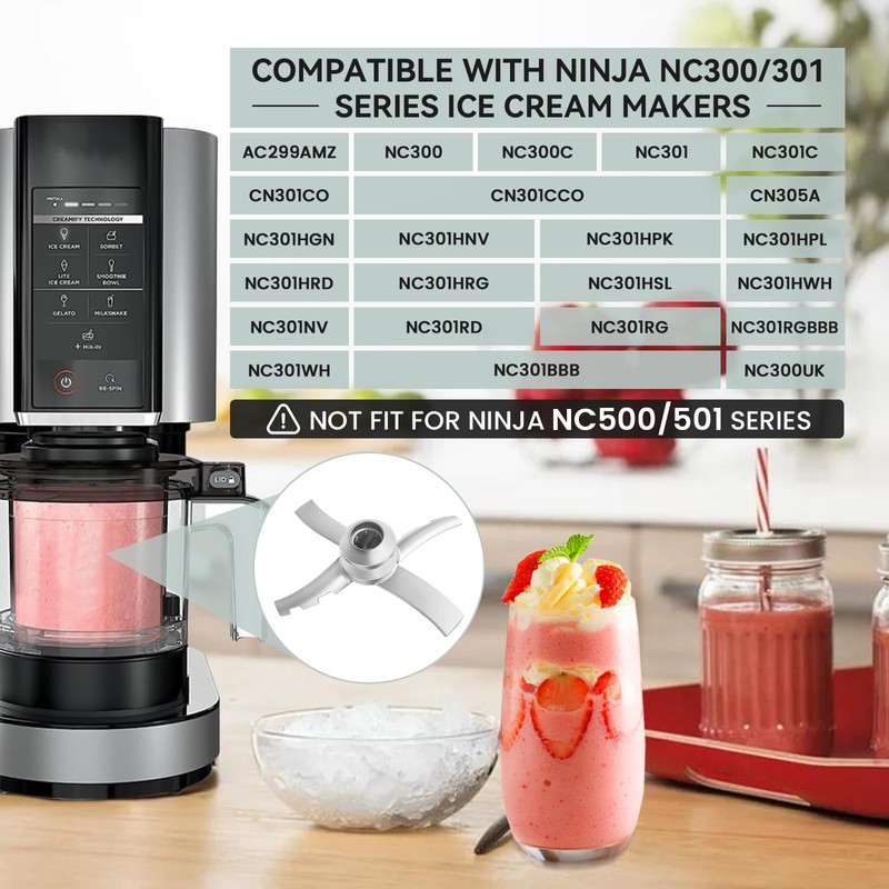 Replacement Paddle Blade for Ninja Creami NC300 Series Ice Cream