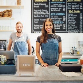 Alipis Wooden Piggy Bank, Small Wooden Coin Bank with Acrylic Pane, Decorative Kids Adults Money Saving Box Tip Display Case for Restaurants, Cafe, Shop, Wedding, Party, Travel