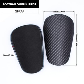 Piuluvor® Football Shin Pads, Small Shin Pads, Mini Shin Pads, Super Light, 40 g, Extra Small, 10 x 6.3 cm, Football Pads for Men, Women, Children