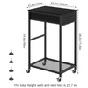 CADUKE 2 Tier PC Stand - Black Computer Tower Stand