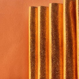 Metallic Orange Leatherette Fabric 1.5ft x 4.5ft Sparkle Faux Leather Crafting Soft Faux Leather Fabric for Apparel Party Decoration