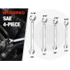 WORKPRO 4-Piece Flare Nut Wrench Set SAE Brake Line Wrenches