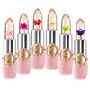 6 Packs Flower Jelly Lipstick Set Magic Temperature Color Change
