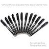 WONOLO 12PCS 0.5mm Erasable Pen Black Gel Ink Roller Ball