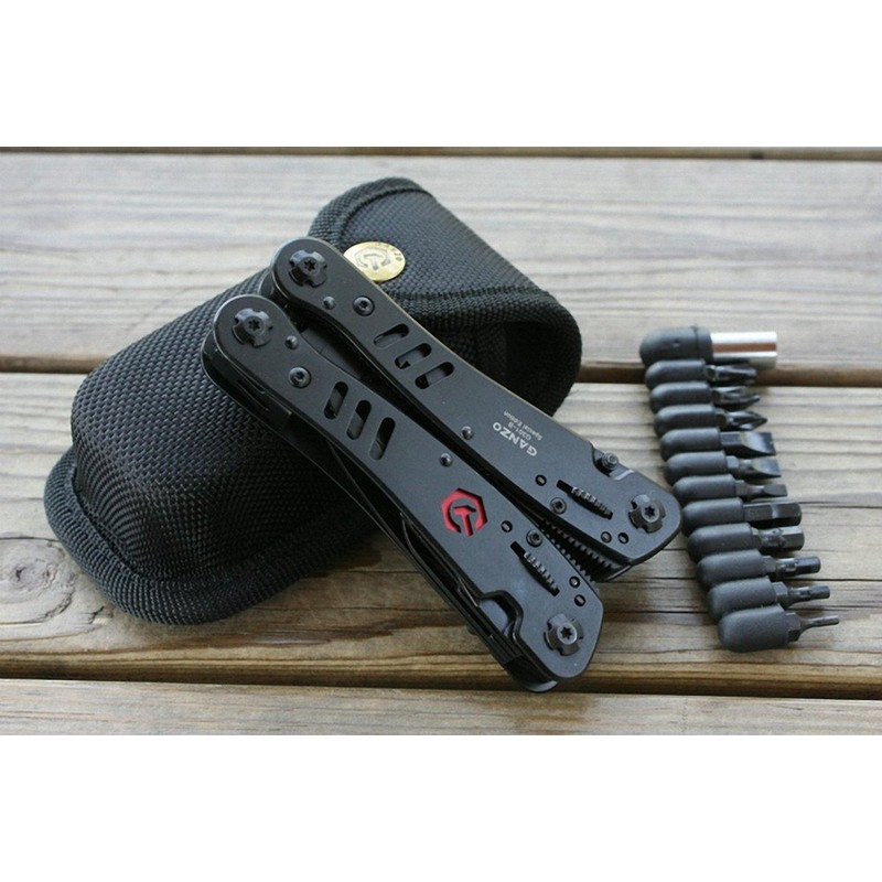 Ganzo Multitool G301-B/H Nylon Case, Interchangeable Bits, Colour: Black