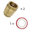 Pack of 2 3/4 Inch Brass Check Valve, 3/4 Inch