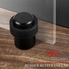 TPOHH Stainless Steel Cylindrical Floor Mount Door Stop with Soft