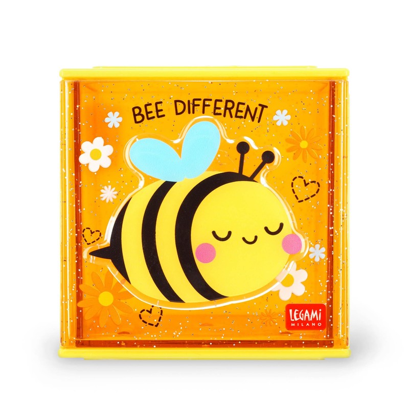 Legami - Cutie Cubes Modular Desk Box, Bee Desk Organiser,