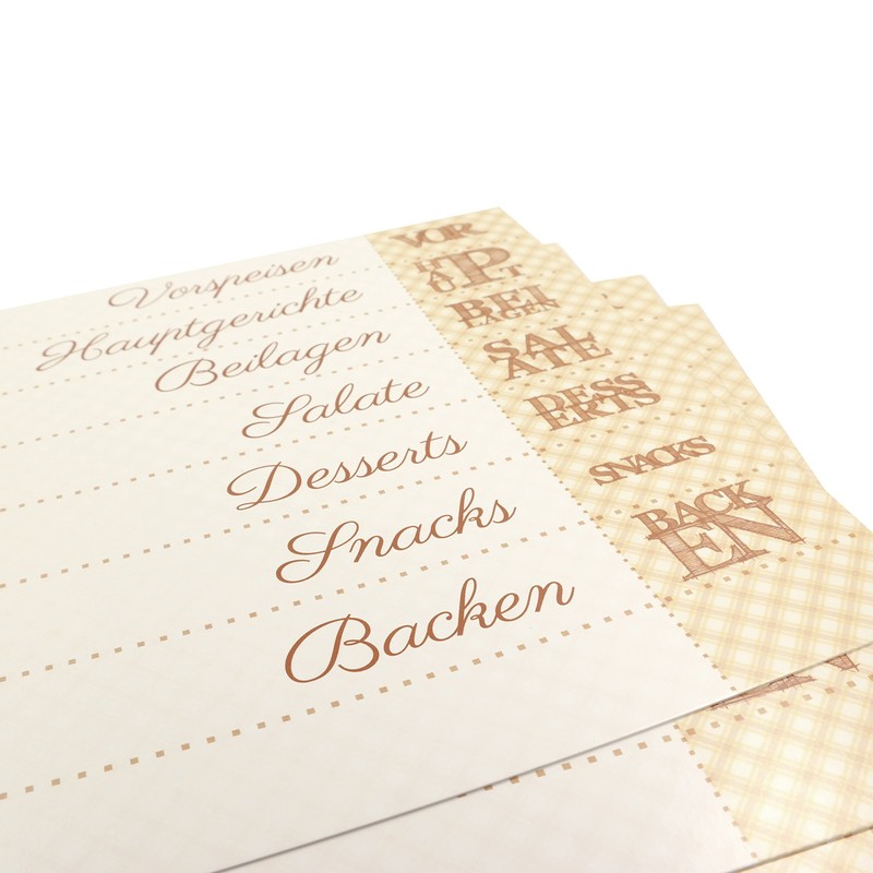 40 Recipe Cards & 9 Tabs DIN A5 Tabs Set