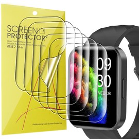 Lamshaw Compatible for RUIMEN Smart Watches Screen Protector, [6 Pack] Full Coverage TPU Clear Film Compatible for RUIMEN D1 1.85" Smart Watches (6 pack)