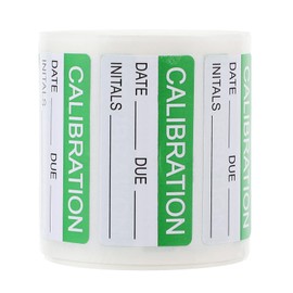 VILLCASE 1 Roll/300pcs Calibration Stickers for NIST Calibration QC Approval Labels Quality Control Testing Inventory