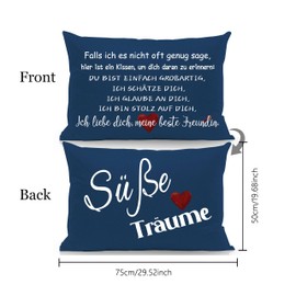 Du bist einfach großartig ich schatzdich ich glaube an dich ich glaube an dich ich bin stolz auf dich ich liebe dich meine beste Freundin Erinnerung Cushion Covers for Best Friend Birthday Christmas