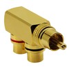 zdyCGTime RCA Splitter Adapter,90 Degree Right Angle RCA Male to