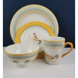 Home Trends - Oh La La Chicken - 4 Piece Dinnerware Place Setting