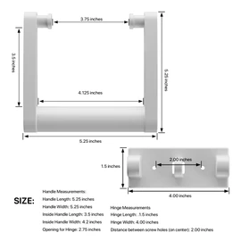 SurpLee Replacement Cooler Handles Parts for 25-72 Qt Coolers,High Strength Plastic Cooler Handles and Screws Kit -2 Pack