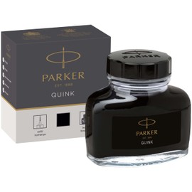 Parker flacone di inchiostro liquido Quink per penna stilografica | 57 ml | con confezione | nero