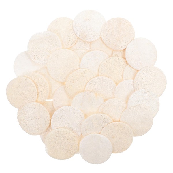 WOONEKY 36pcs Natural Loofah Facial Pads for Exfoliating Skin Care