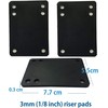 VJ Longboard Skateboard Riser Pads, Rubber, Set of 2, Size