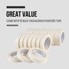 Lichamp White Masking Tape 1 inch and 2 inch Wide,