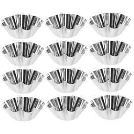 Garneck 24 Pcs Stainless Steel Tart Pans Decor Ensaymada Moulders Tarts Molds Pie Small Tart Tins Oven Foil