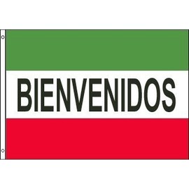 3x5 Foot Message Flag Bienvenidos
