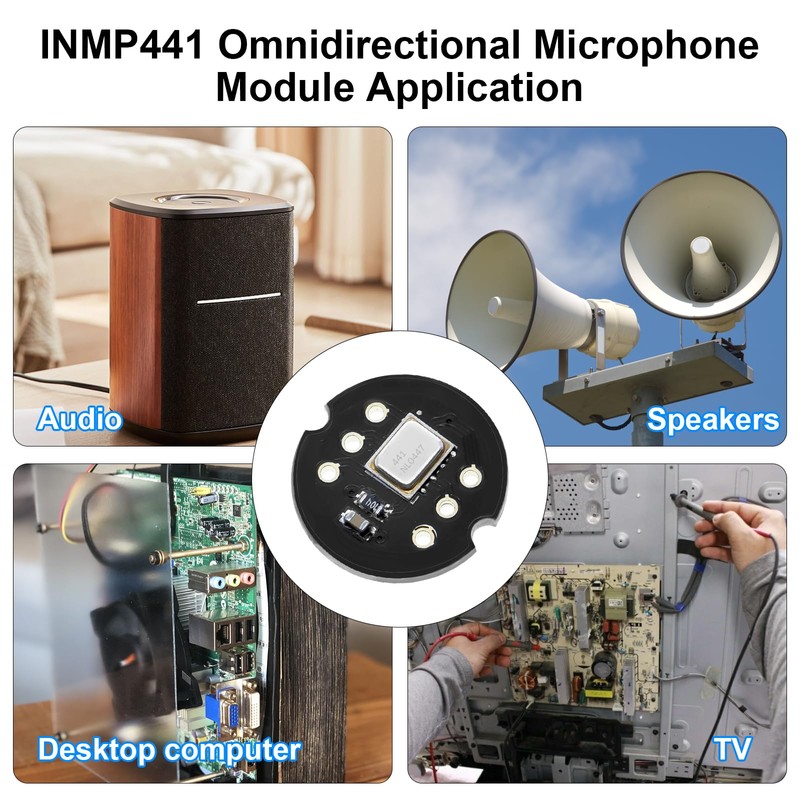 AYWHP Pack of 6 INMP441 Omnidirectional Microphone Module 24 Bit