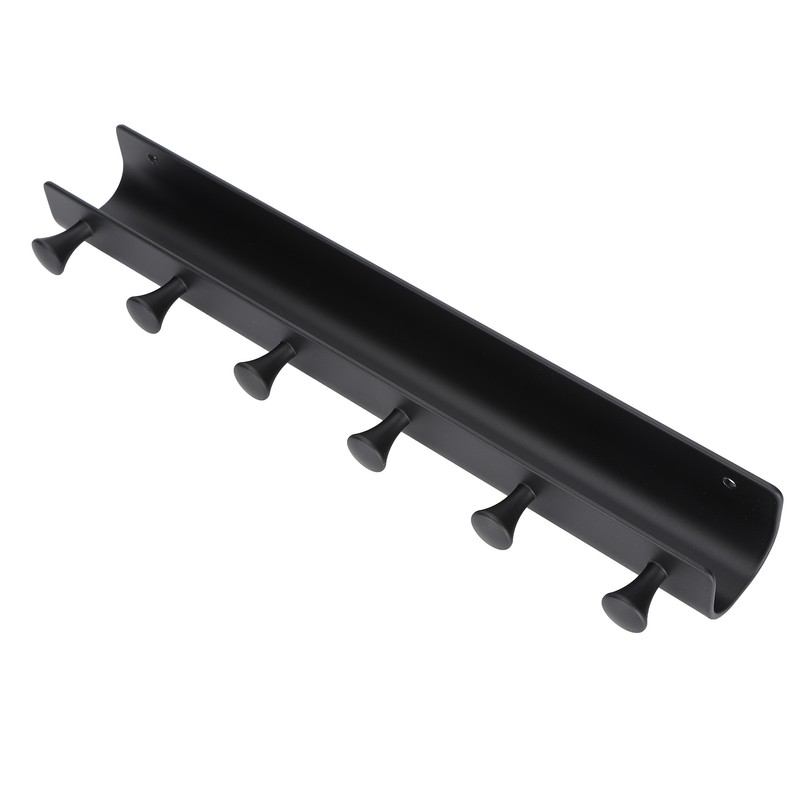 Wall Mounted Hook Space Aluminum Wall Clothes Pegs with 6