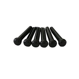 Metallor Guitar Bridge Pins String Pegs for Acoustic Guitar Parts Replacement Set of 6 Pieces Black.