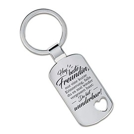 Lieblingsmensch Key Ring Model: Hey, Best Friend, Cut out heart, Keyring