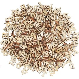 400 Stück Kleine Holzbuchstaben, 15MM Holzbuchstaben zum Basteln, Buchstaben aus Holz, Unbearbeitete Holz Buchstaben Deko, für DIY Kunsthandwerk, Hochzeit, Festival, Dekoration, Bastelprojekte, Party