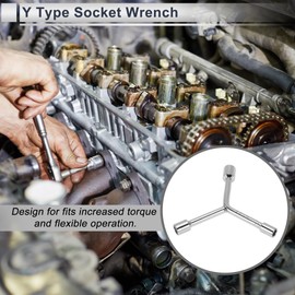 RATCHROLL 1 Pcs Socket Wrench 70mm,70mm,70mm Spanner Socket Remover Hexagon Carbon Steel 8mm,10mm,12mm for Car Motorcycle Dirtbike Y Shaped 3 Way Wrench Sleeve