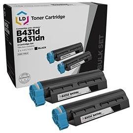 LD Compatible Toner Cartridge Replacement for Okidata 44574901 High Yield (Black, 2-Pack)