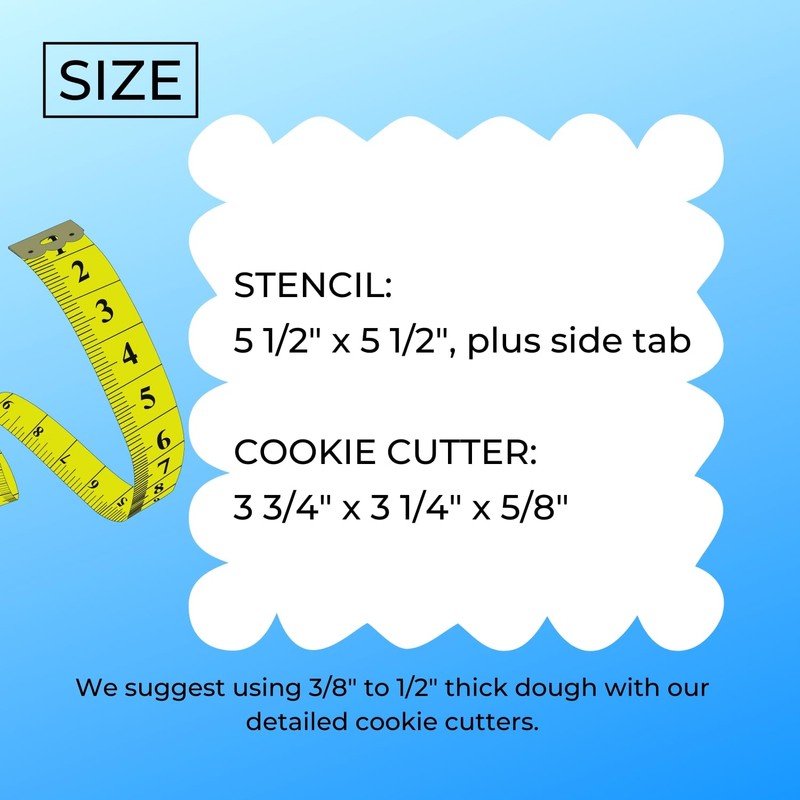 Magical Mouse FACE Outline Stencil and Cookie Cutter Decorating Set