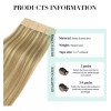 Doores Extensiones Cabello Natural Balayage Rubio Resalta 14in 50gr