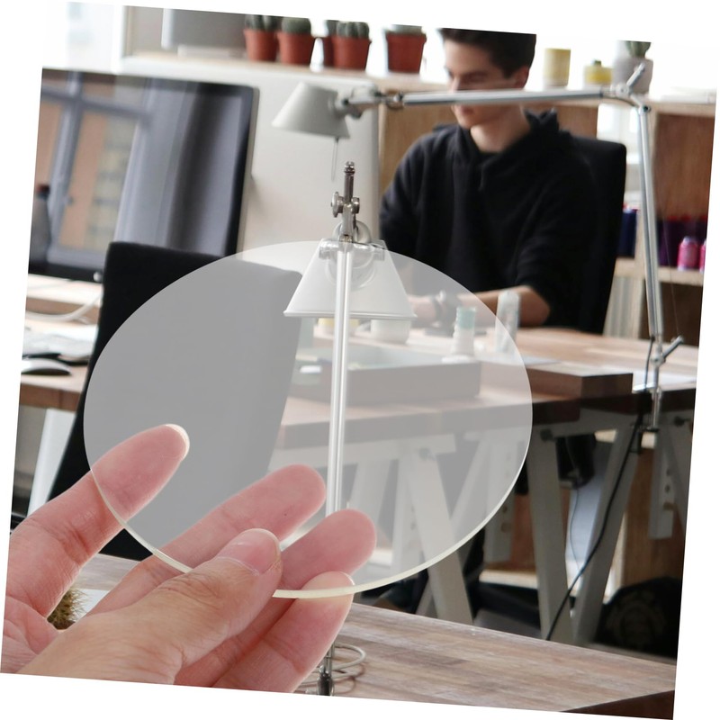 CIYODO 5pcs Transparent Acrylic Circles Smooth Edge Acrylic Discs for
