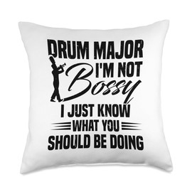 Drum Major Whistle Drum Major Uniform Drum Major Baton Throw Pillow