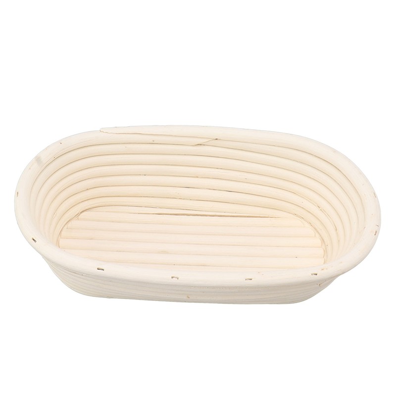 25cm Bread Proofing Basket Set Oval Natural Rattan Sourdough Proofing