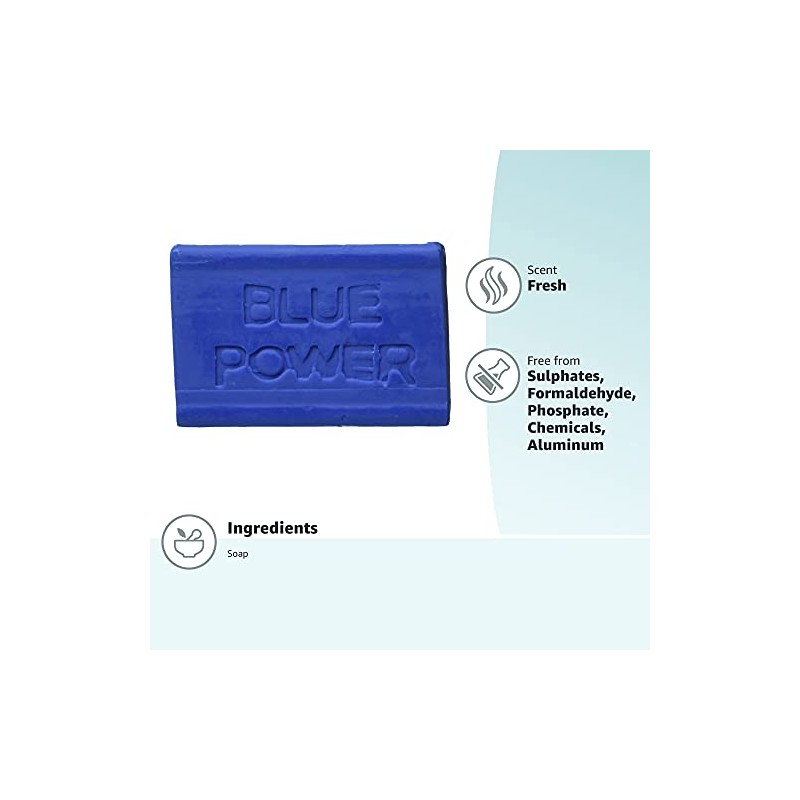 BluePower Jamaican Blue Power Laundry Soap, 4.23 Ounce (Pack of