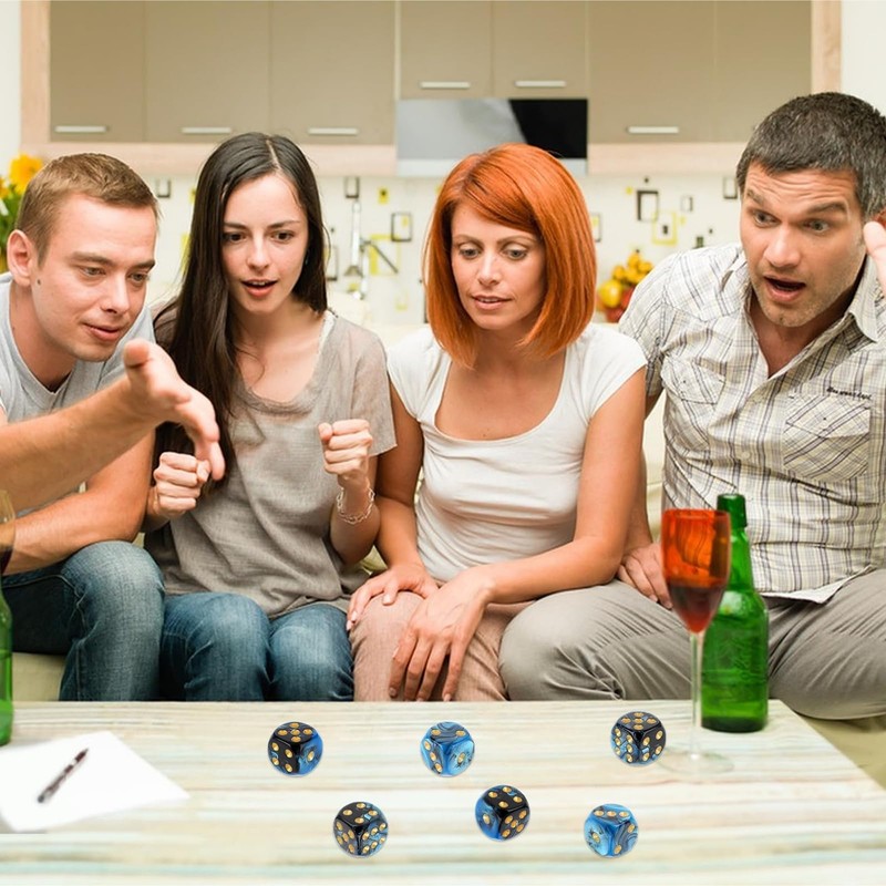 Bulk Set of 10 Acrylic Polyhedral Dice - 12mm Size,