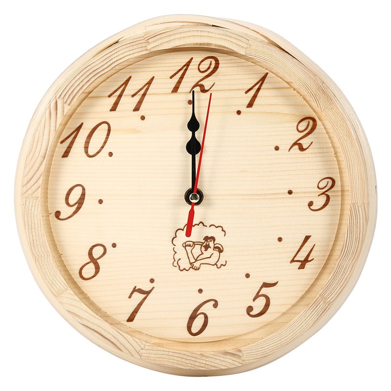 23cm Diameter Sauna Clock Wall Hanging Wooden Clock for Sauna